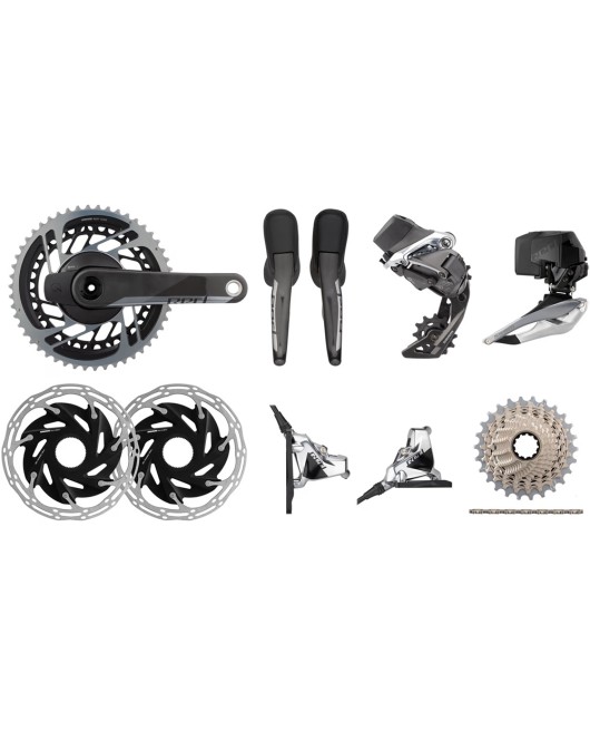 SRAM Red Etap AXS HRD FM 2x12 37-50 Cl Disc Brake Power Meter Groupset