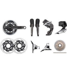 SRAM Red Etap AXS HRD FM 2x12-Speed 33-46 6-Bolt Disc Power Meter Groupset