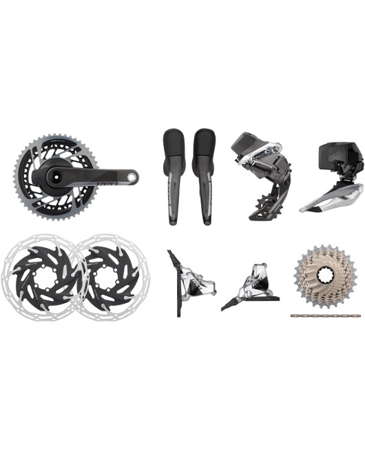 SRAM Red Etap AXS HRD FM 2x12-Speed 37-50 6-Bolt Disc Power Meter Groupset