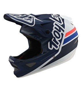 Troy Lee Designs D3 Fiberlite Full Face Helmet Silhouette Navy/White